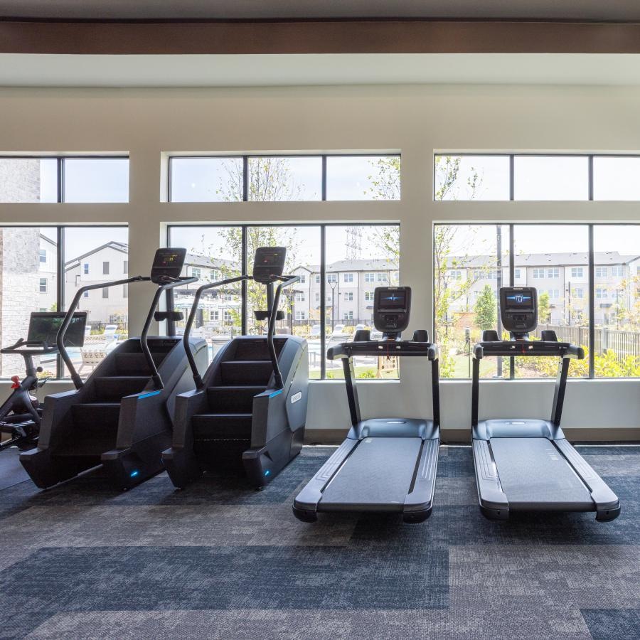a room with exercise equipment