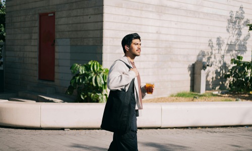 a man outside